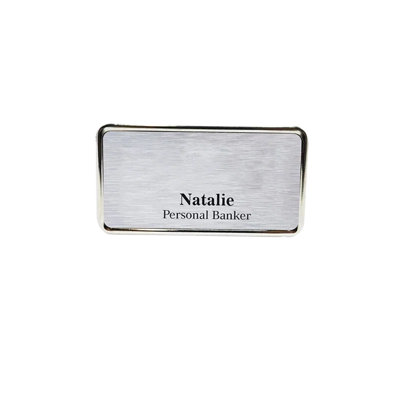 Columbus Express Metal Name Badge (standard 3 x 1-5/8)