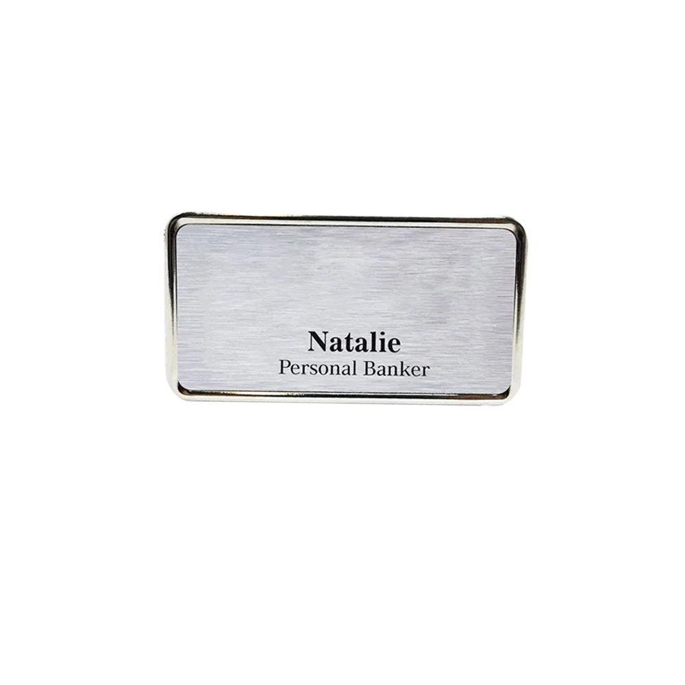 Columbus Express Metal Name Badge (standard 3 x 1-5/8)