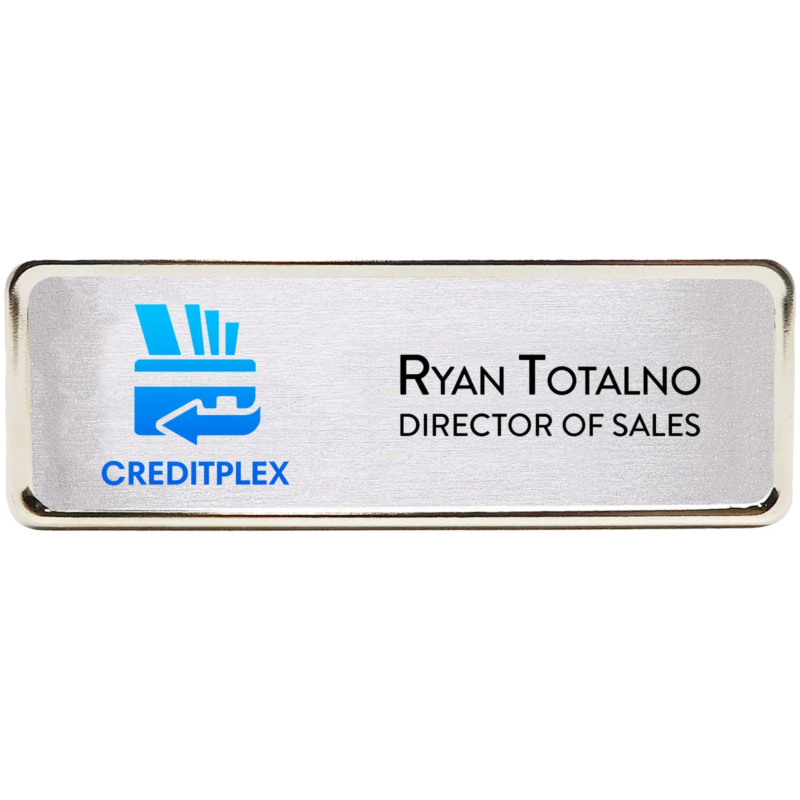 Columbus Metal Name Badge (standard 3 x 1) — view 3