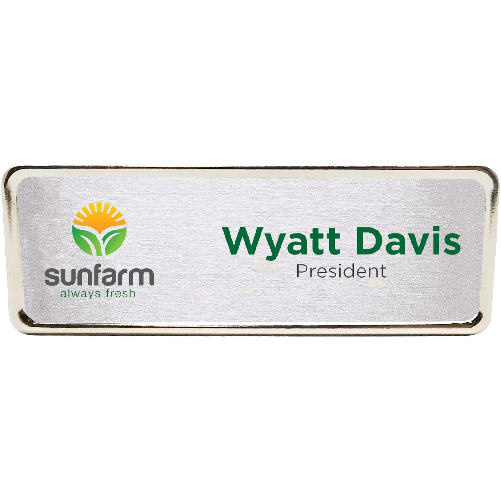 Columbus Metal Name Badge (standard 3 x 1) — view 4