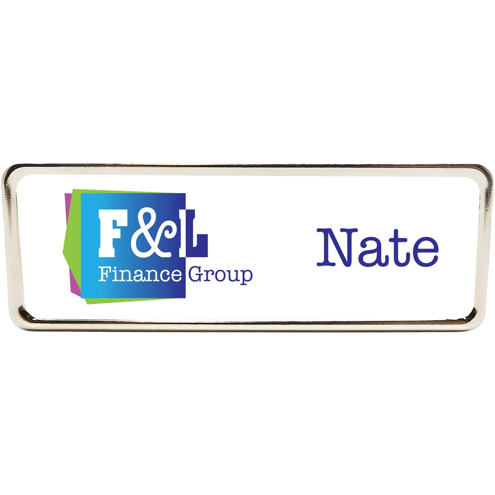 Columbus Metal Name Badge (standard 3 x 1) — view 5