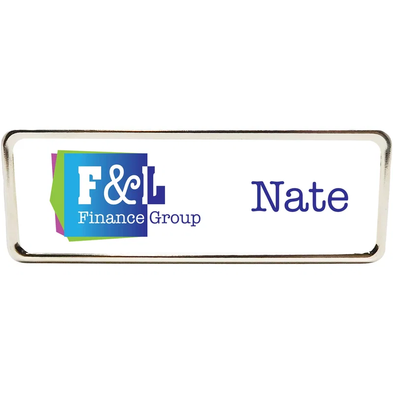 Columbus Metal Name Badge (standard 3 x 1) — view 5