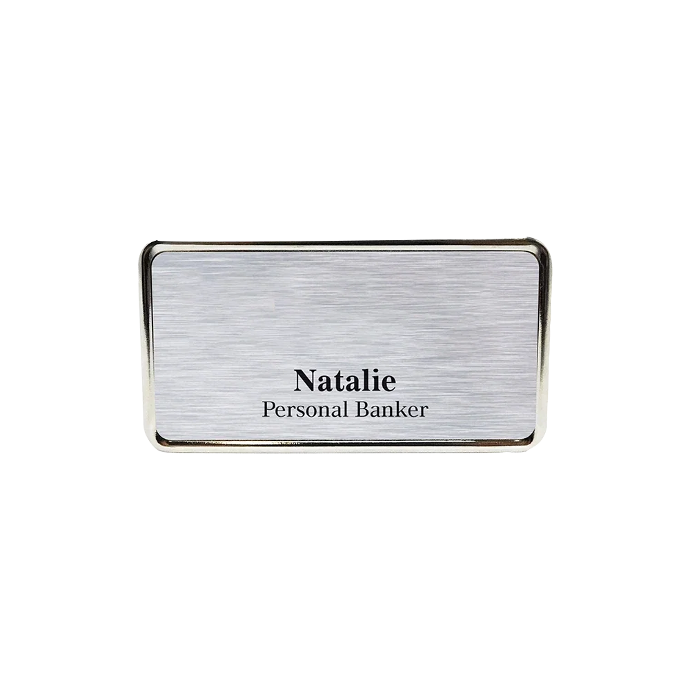 Columbus Metal Name Badge (standard 3 x 1-5/8) — view 4