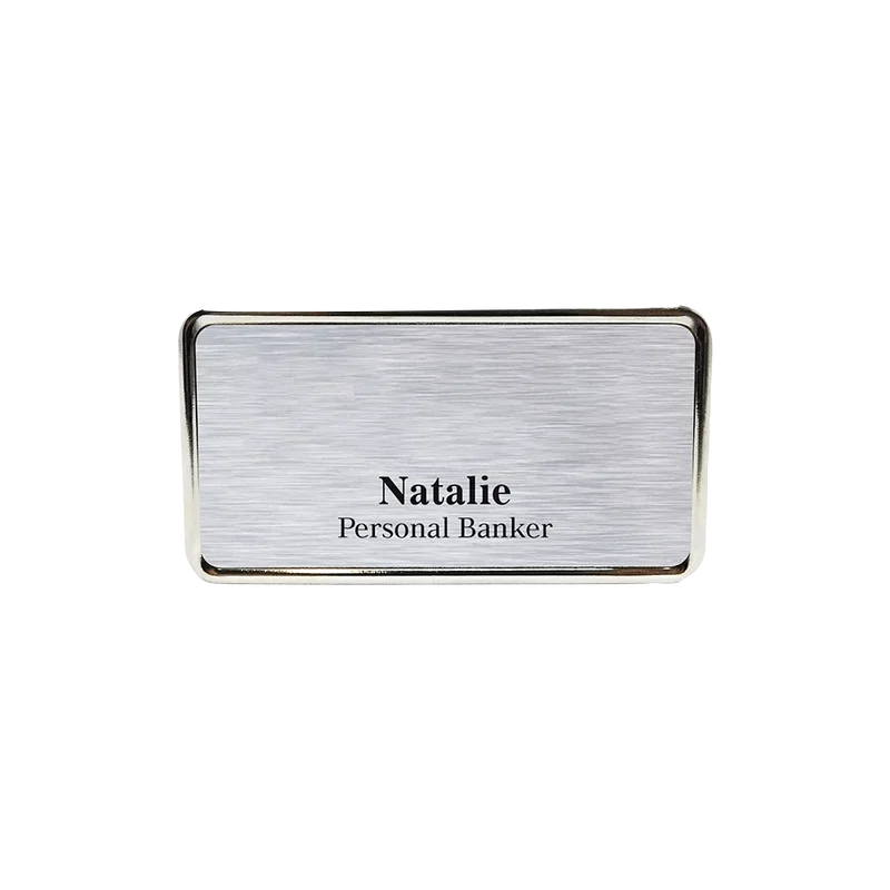 Columbus Metal Name Badge (standard 3 x 1-5/8) — view 4