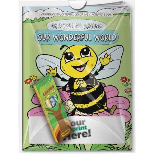 Up, Down, All Around: Our Wonderful World coloring book and crayons combo pack, hero view