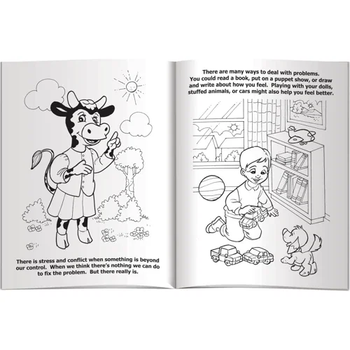 Pack of 4 non-toxic Fun Pak crayons included with Stress and Conflict combo pack