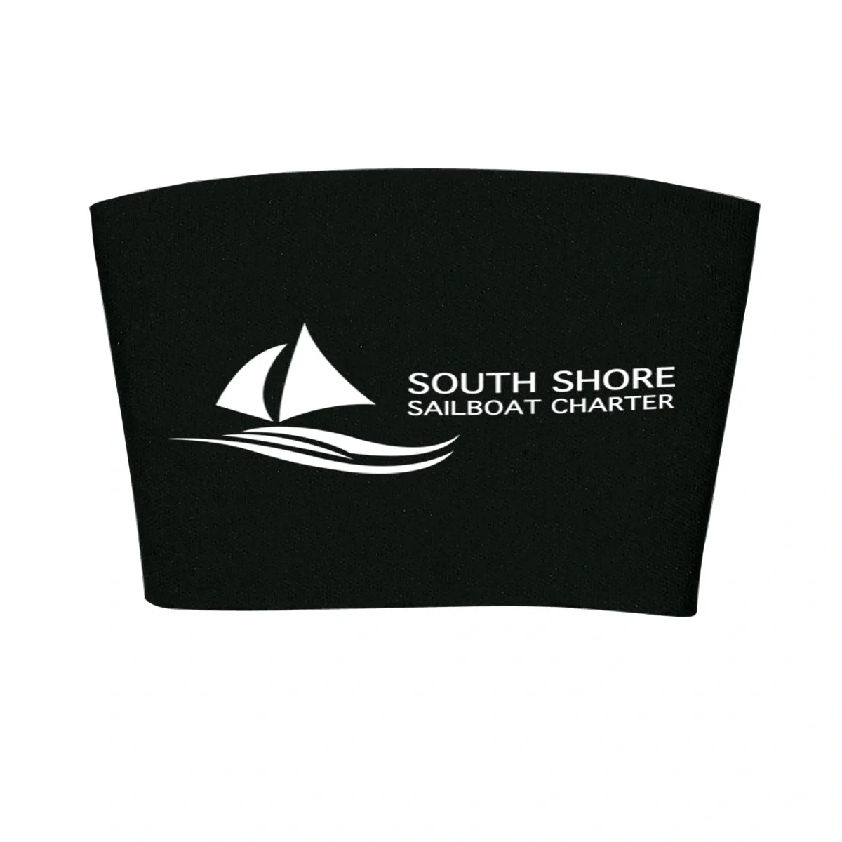 Neoprene sleeve sized to slip over a hot coffee cup