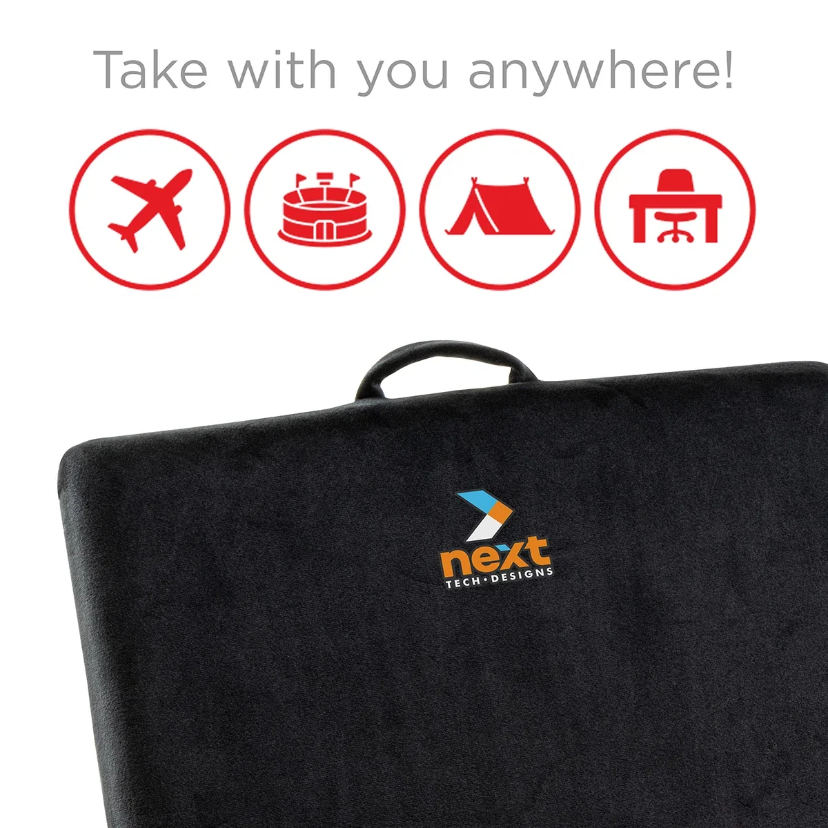 Side profile of the promotional Comfort Logic Anywhere Seat Pad