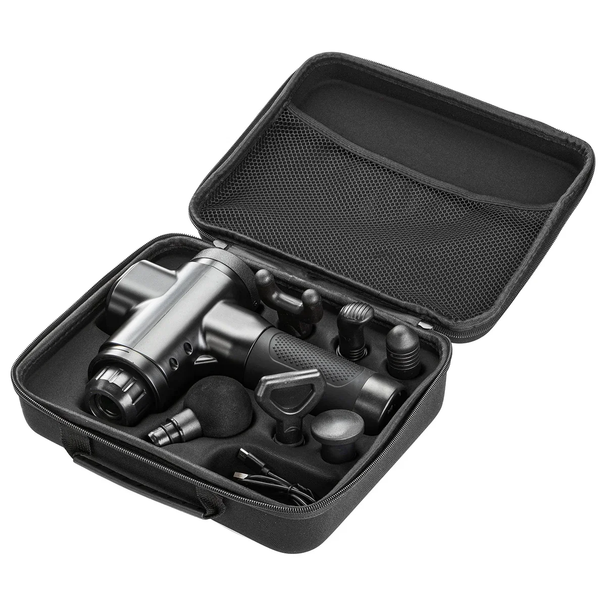 Comfort Logic Citadel Massage Gun in use, branded percussion massager on a shoulder
