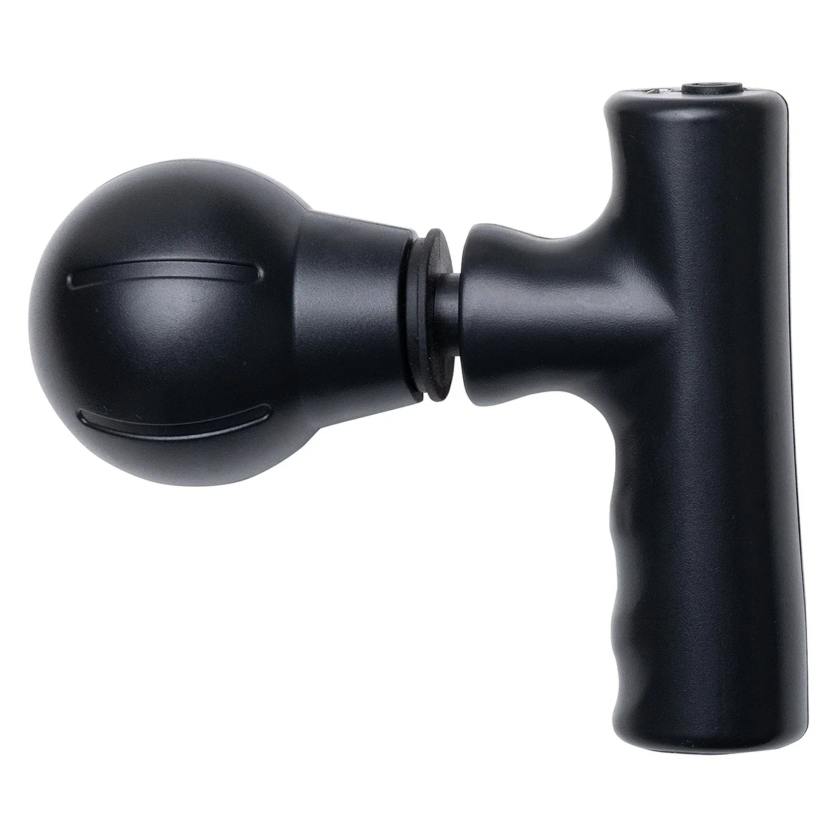 Close-up of the Comfort Logic Massage Gun's logo imprint area