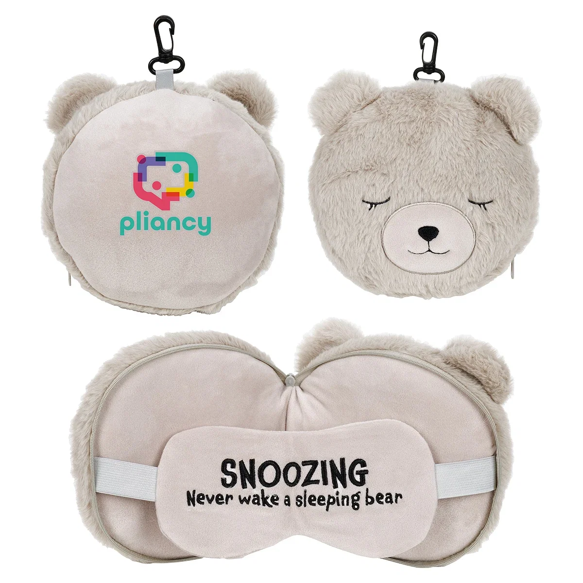 Custom Comfort Pals 2-in-1 Pillow Sleep Mask, front view of the branded pillow sleep mask, style 2 of 6