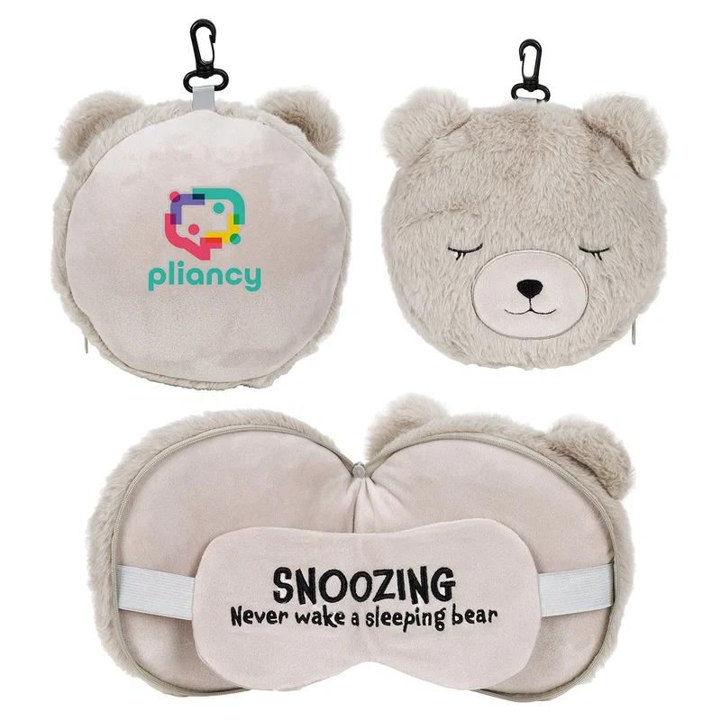 Custom Comfort Pals 2-in-1 Pillow Sleep Mask, front view of the branded pillow sleep mask, style 2 of 6