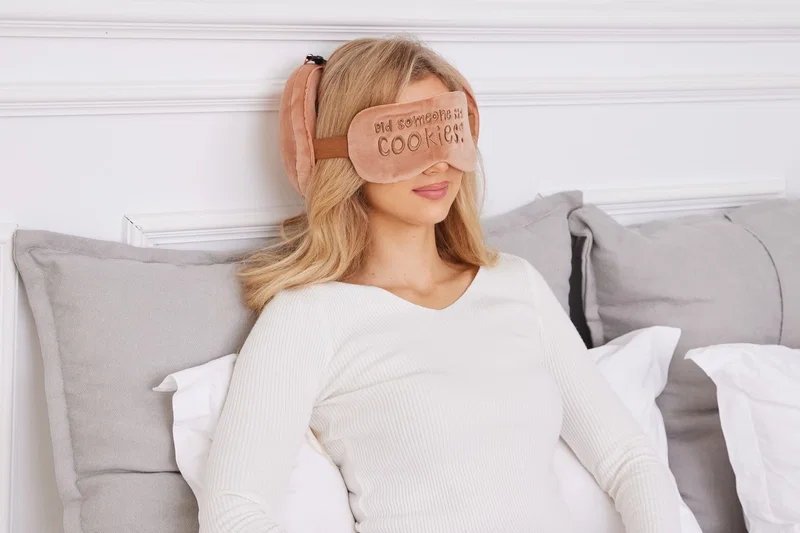 Comfort Pals 2-in-1 Pillow Sleep Mask folded flat for compact travel storage, style 5 of 6