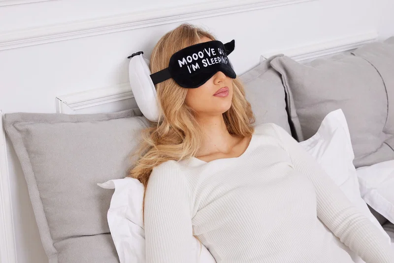 Comfort Pals 2-in-1 Pillow Sleep Mask folded flat for compact travel storage, style 6 of 6