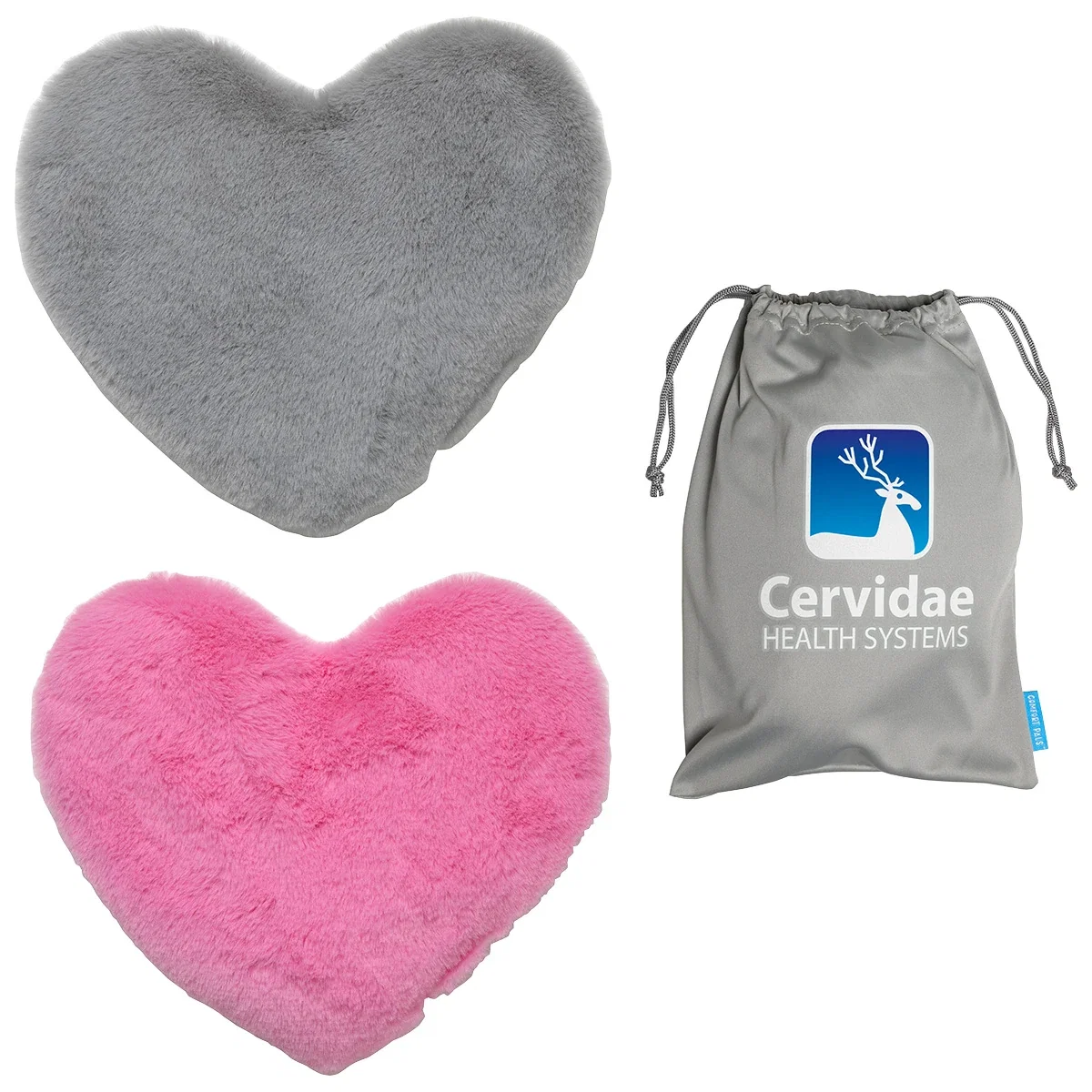 Custom Comfort Pals Heat Therapy Heart, front view of the branded heart-shaped warmer