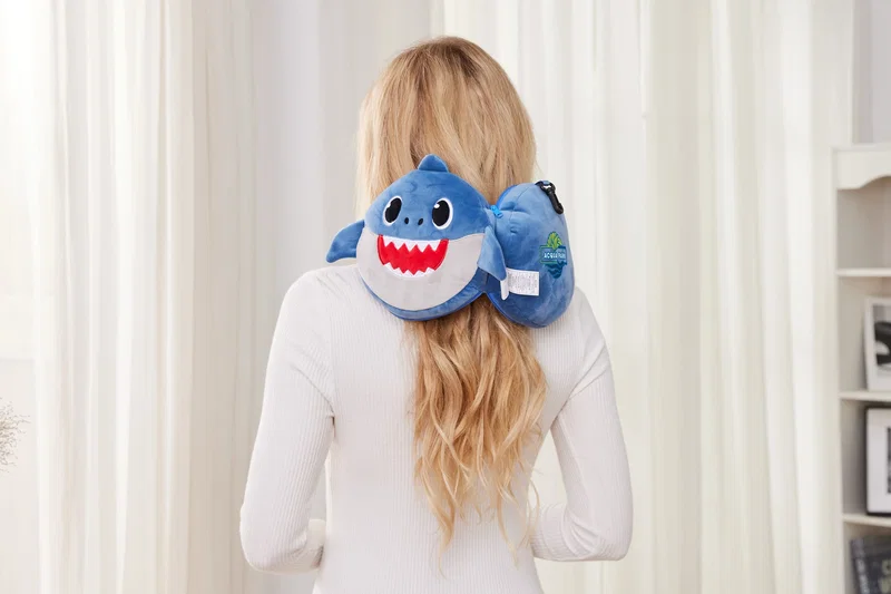 Comfort Pals 2-in-1 Pillow Sleep Mask worn in use as a travel sleep mask, style 3 of 6