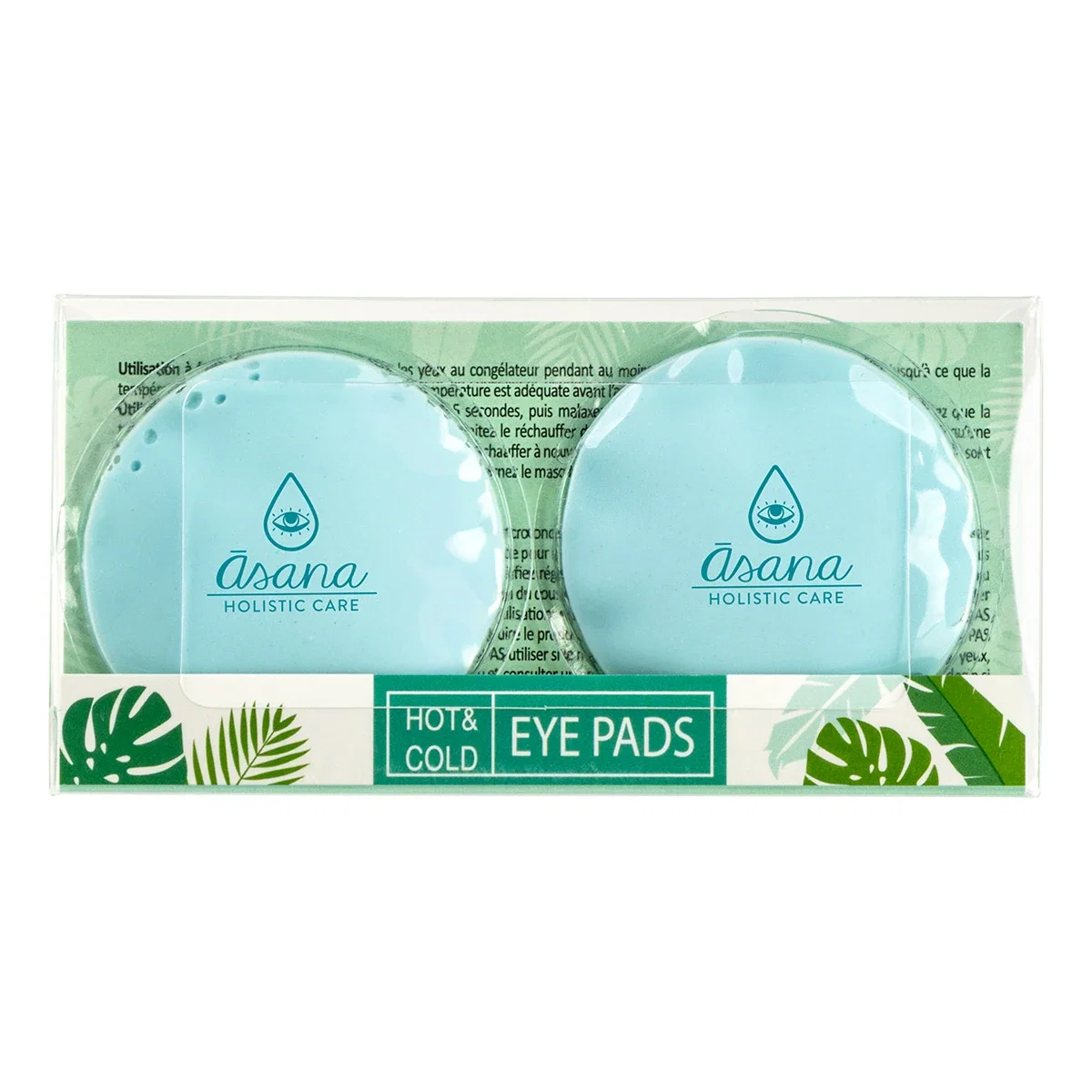 Custom ComfortClay Hot/Cold Eye Pads, front view of the branded set of two