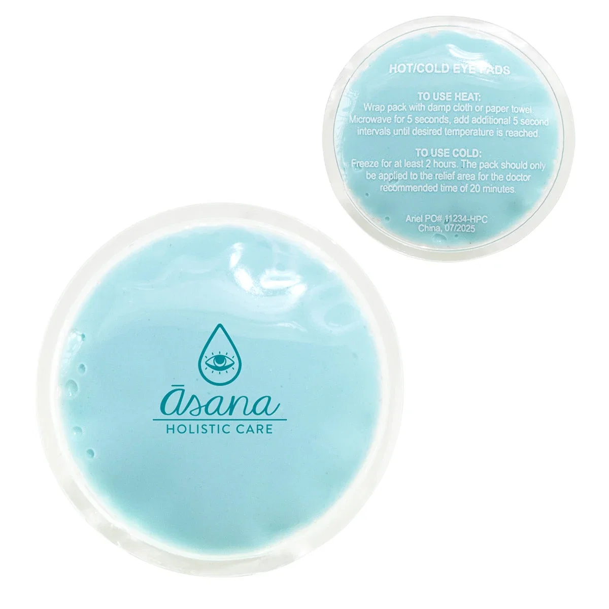 Close-up of the custom ComfortClay Eye Pads' clay bead texture