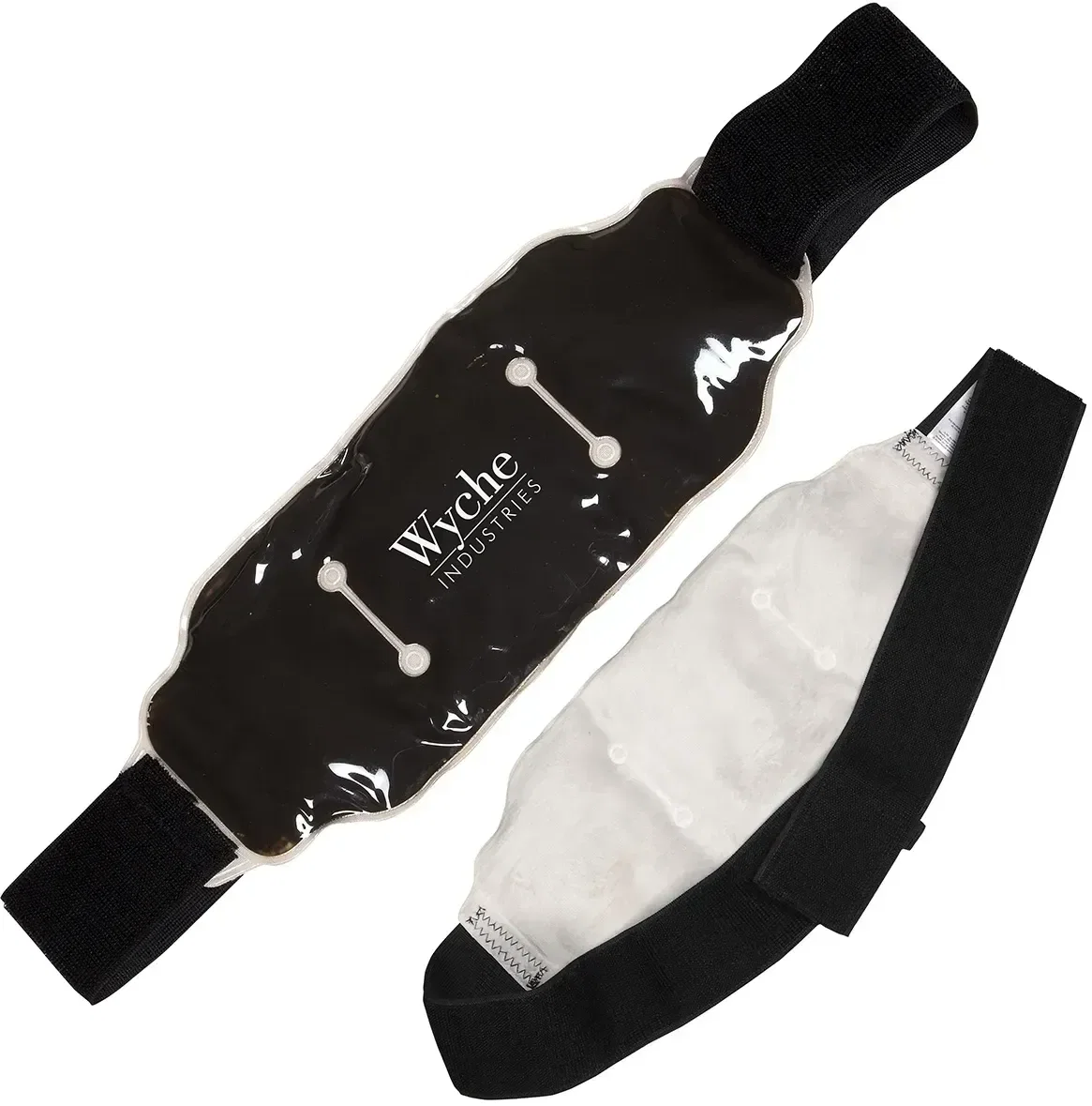 ComfortClay Plush custom hot/cold body wrap front view, branded therapy wrap for clinics and spas