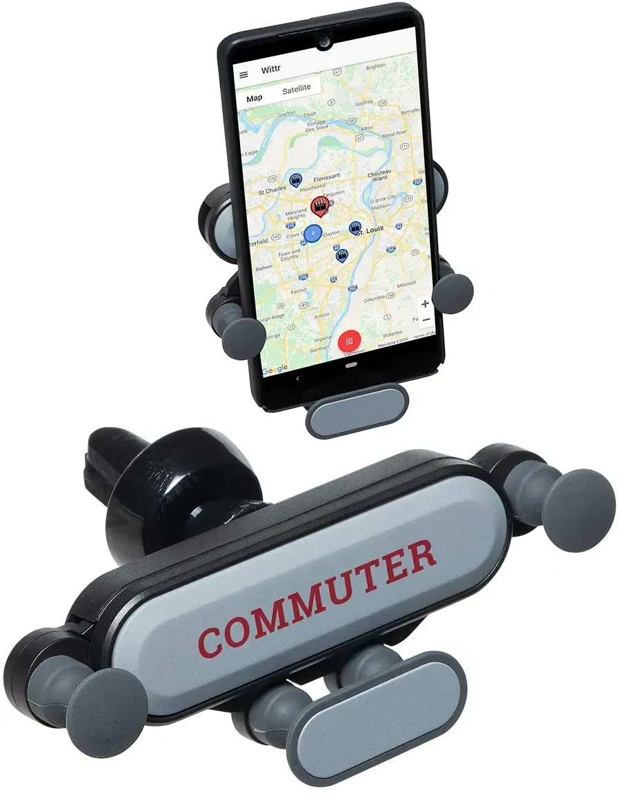 Commuter Vent Phone Holder, custom spring-loaded promotional car phone mount with logo