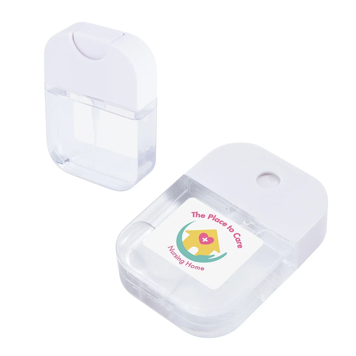 Compact 1.20 oz Hand Sanitizer bottles shown in a group of available colors