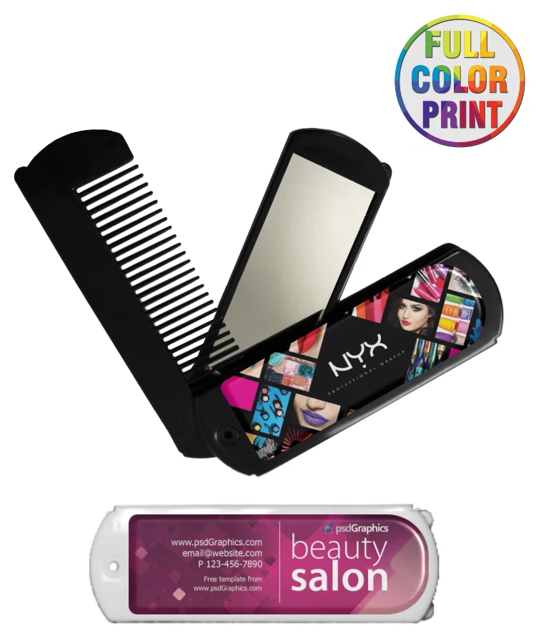Compact Folding Mirror and Comb Travel Set — view 2