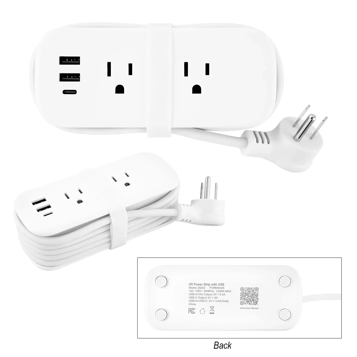 Plugged in beside a desk with cables attached