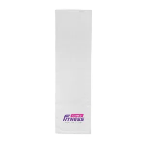 Dobby Hem Fitness Towel, 12" x 42" Terry Velour, Embroidered