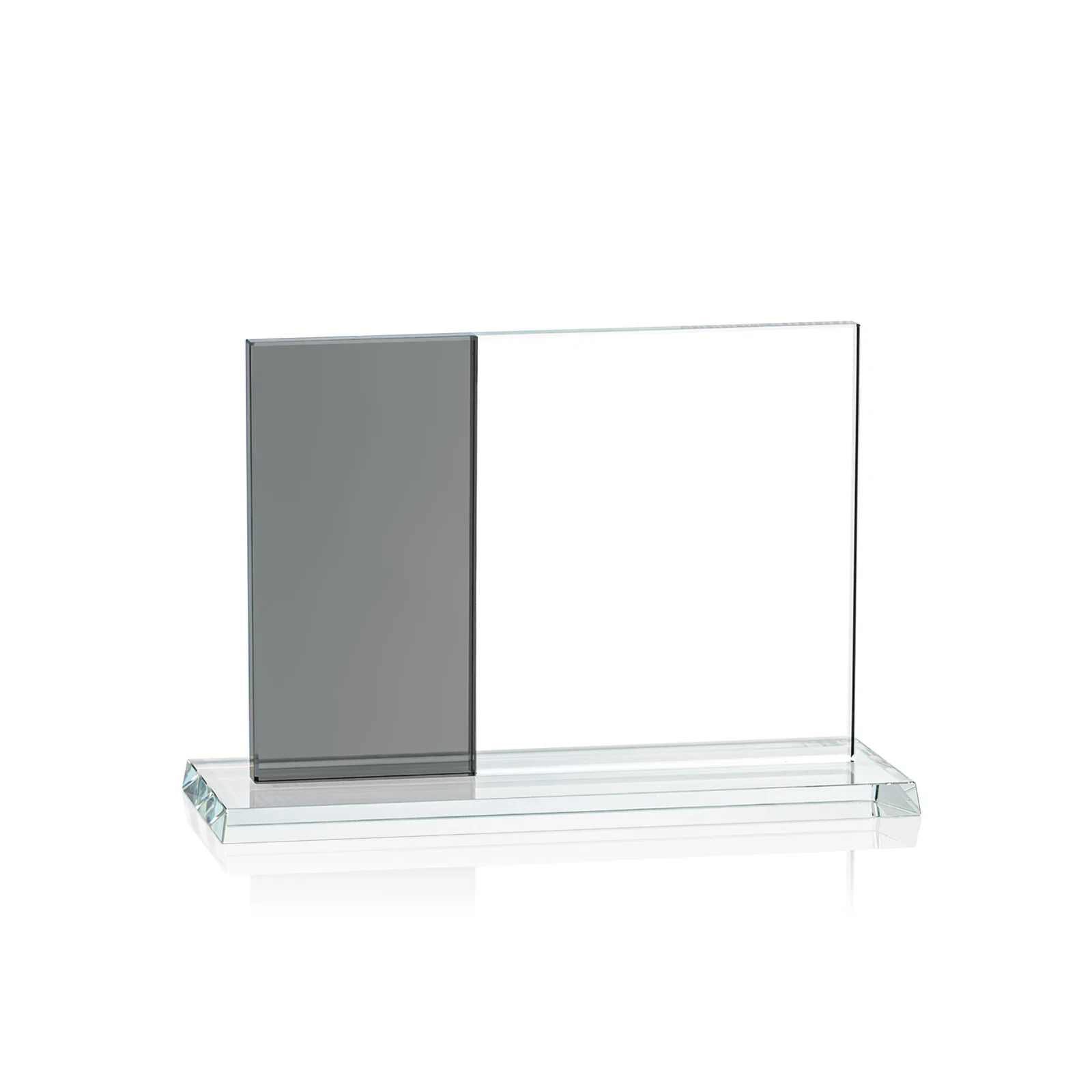 Promotional Starfire and Teal Glass Panel Award, Fused Horizontal Design, awards for company anniversary events