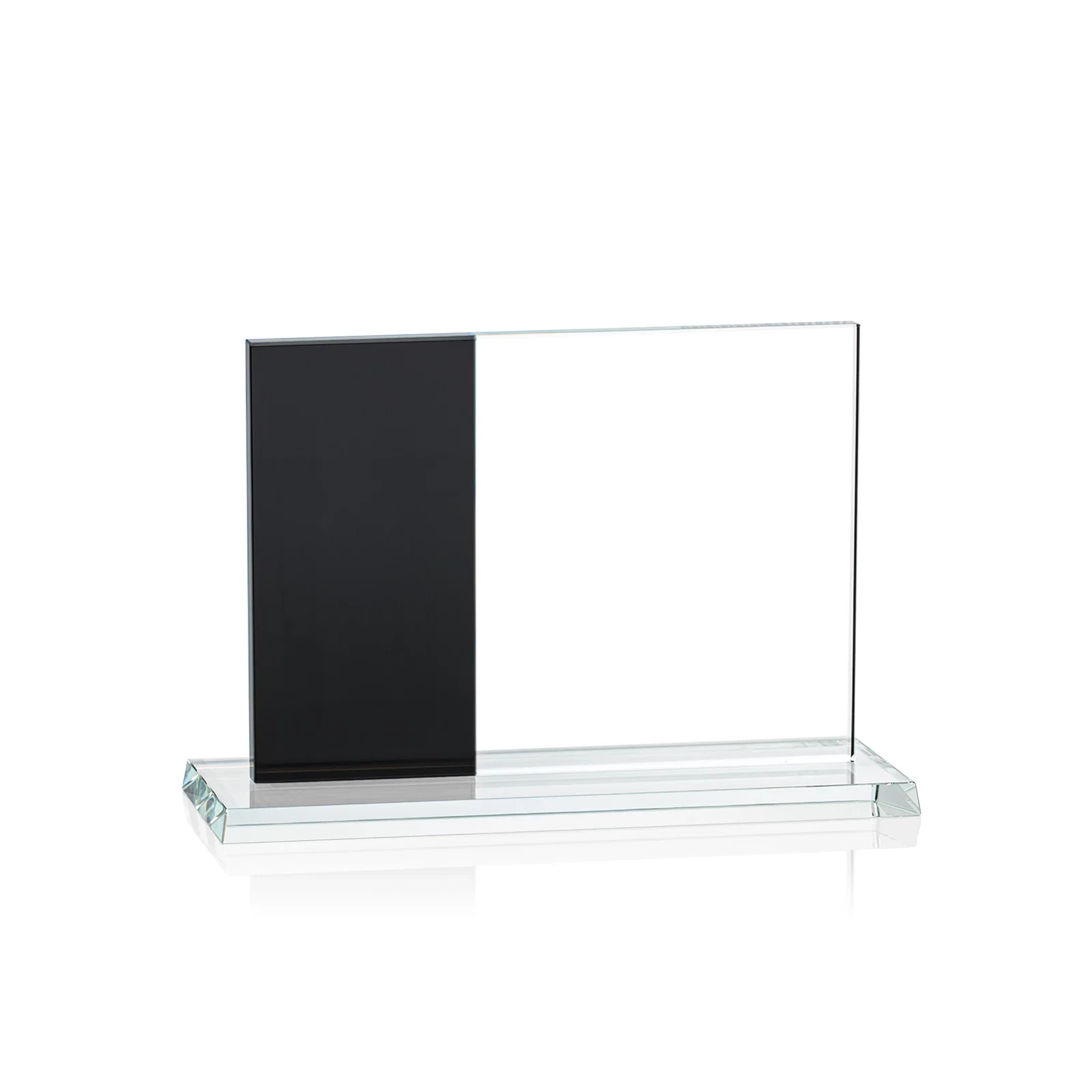Branded Starfire and Teal Glass Panel Award, Fused Horizontal Design, awards for service anniversary gifts