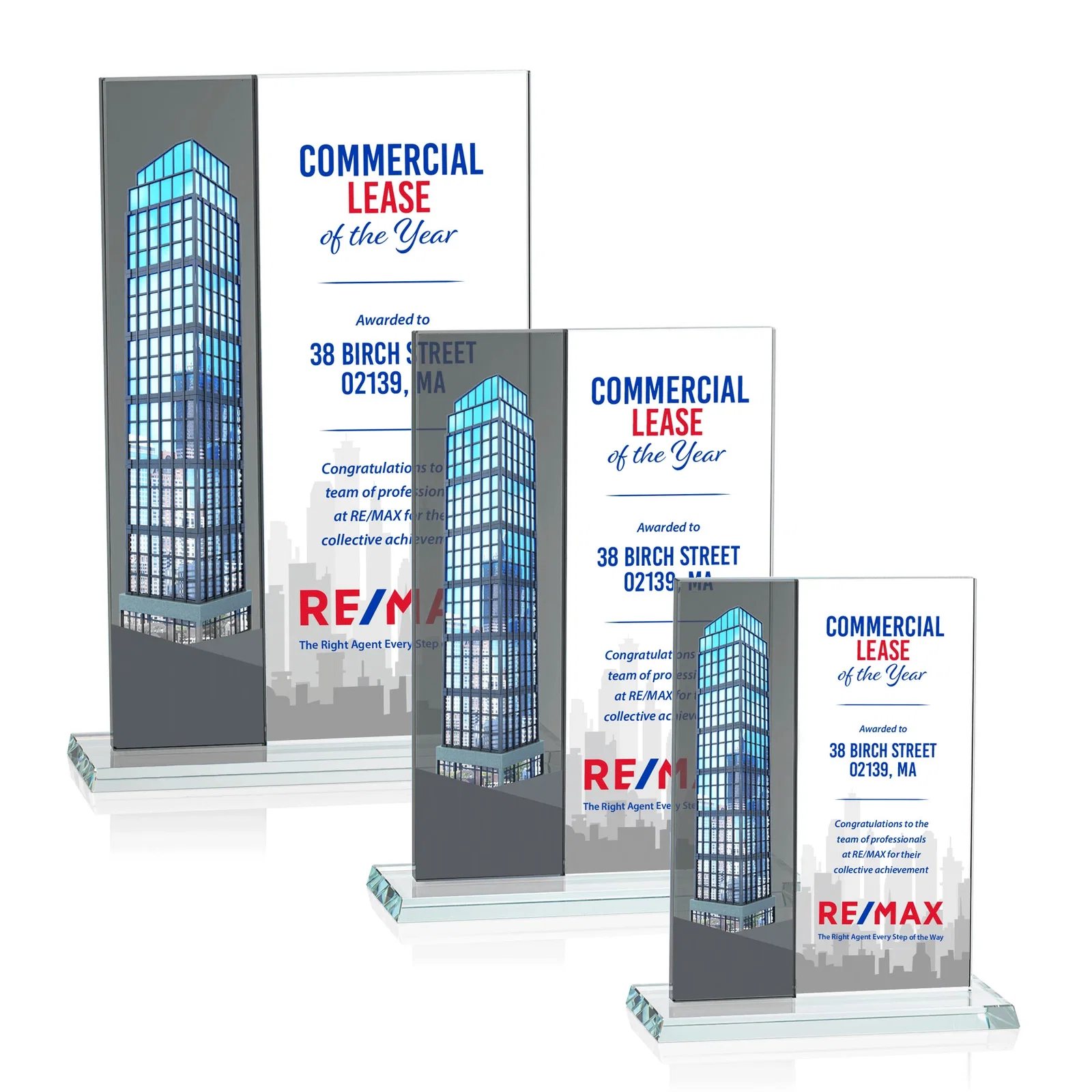 Personalized Starfire and Teal Glass Panel Award, Fused Vertical Design, awards for retirement presentations