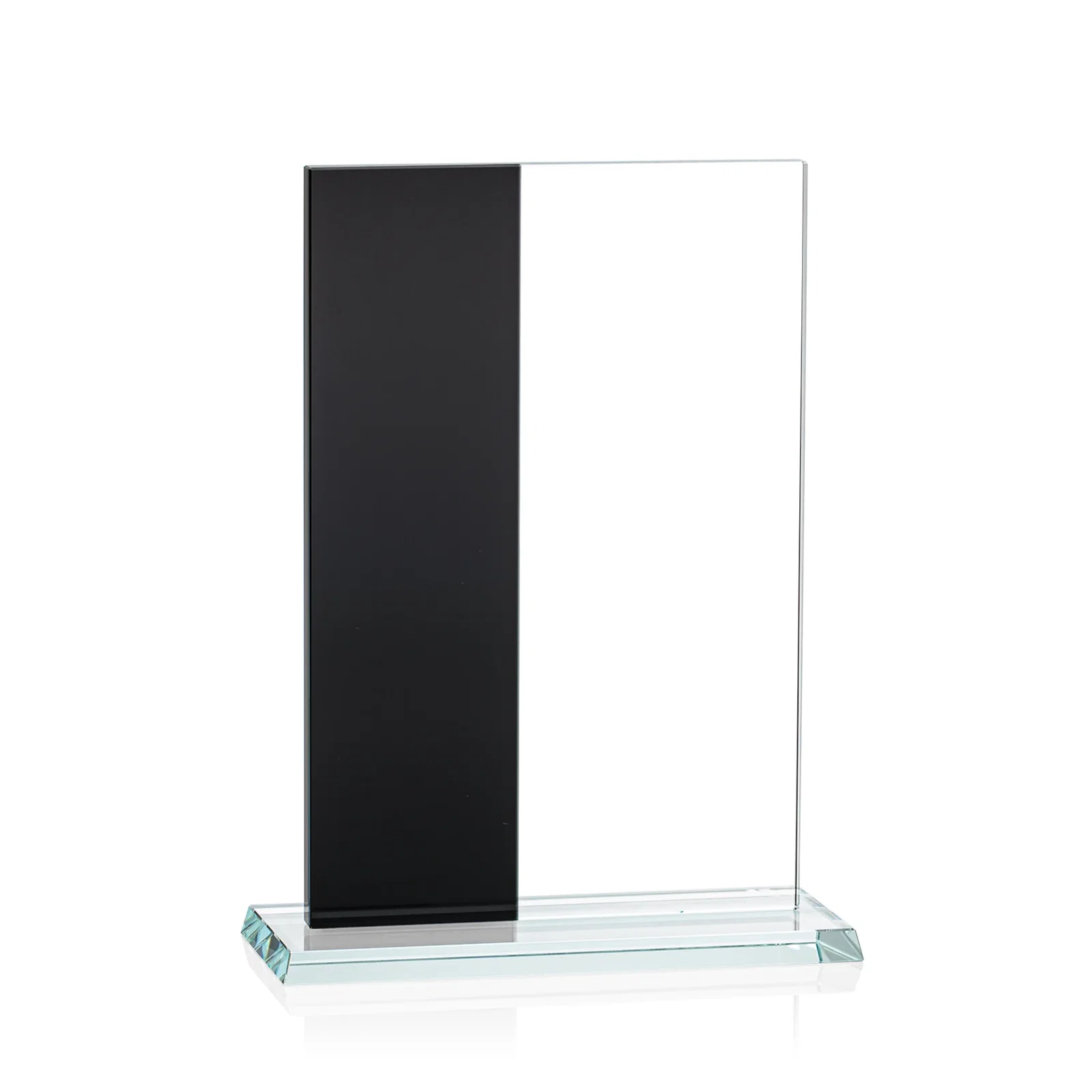 Branded Starfire and Teal Glass Panel Award, Fused Vertical Design, awards for sales achievement awards