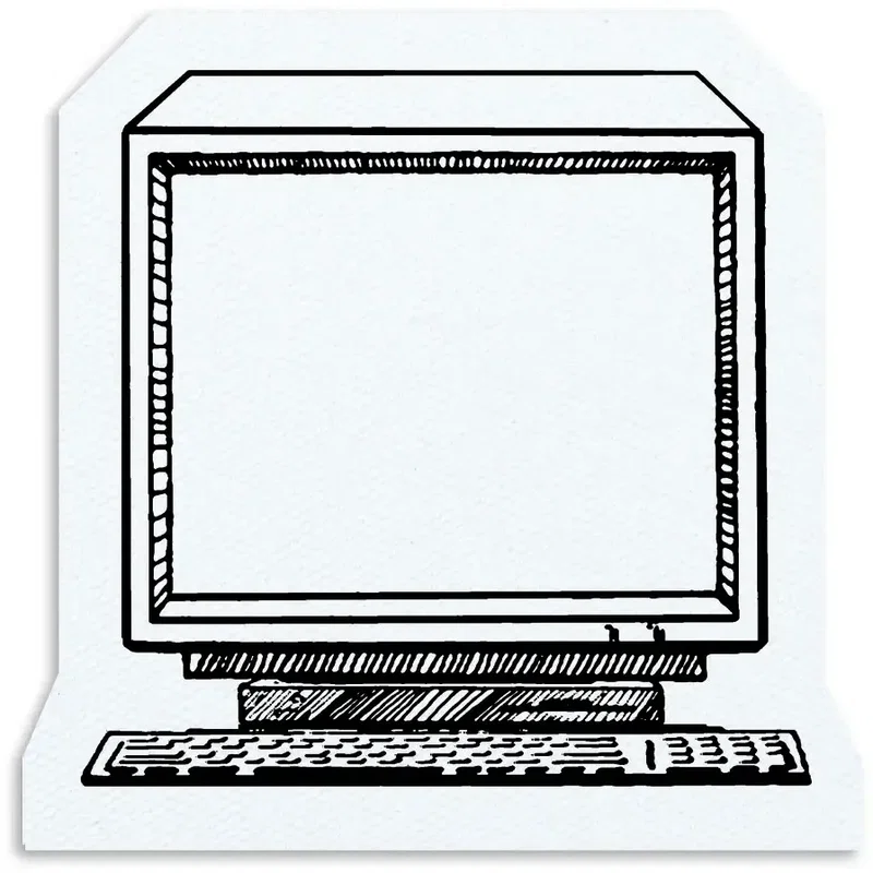 Computer Jar Opener. Desktop computer shaped natural rubber jar opener for IT and tech giveaways, view 7