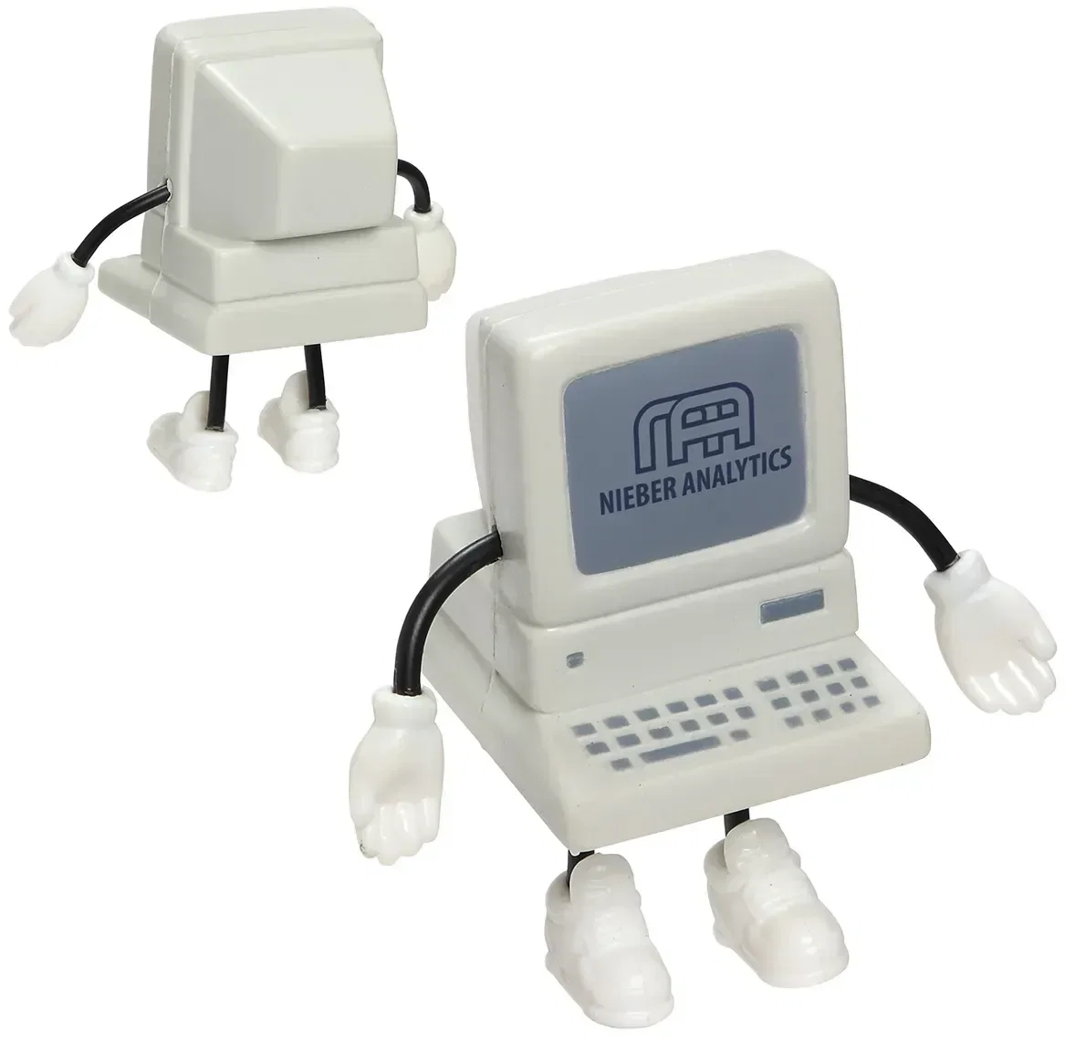 Computer Stress Reliever Figurine, a promotional desktop-monitor squeeze toy with custom logo imprint space