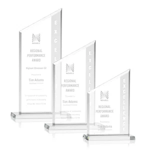 Starfire Crystal Slant-Top Award on a Matching Beveled Base