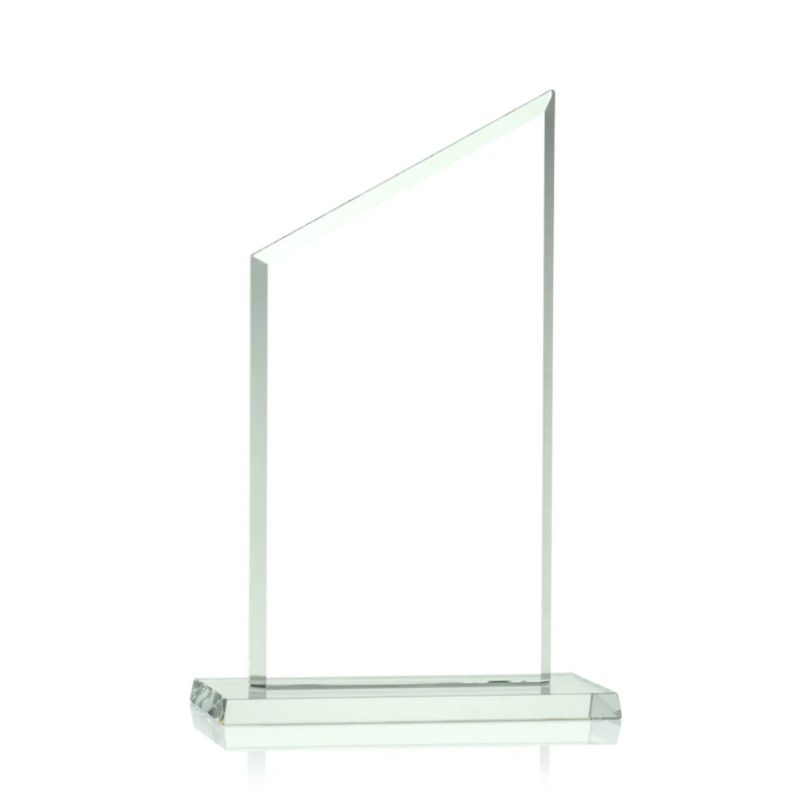 Custom Starfire Crystal Slant-Top Award on a Matching Beveled Base, with your logo for graduation ceremonies