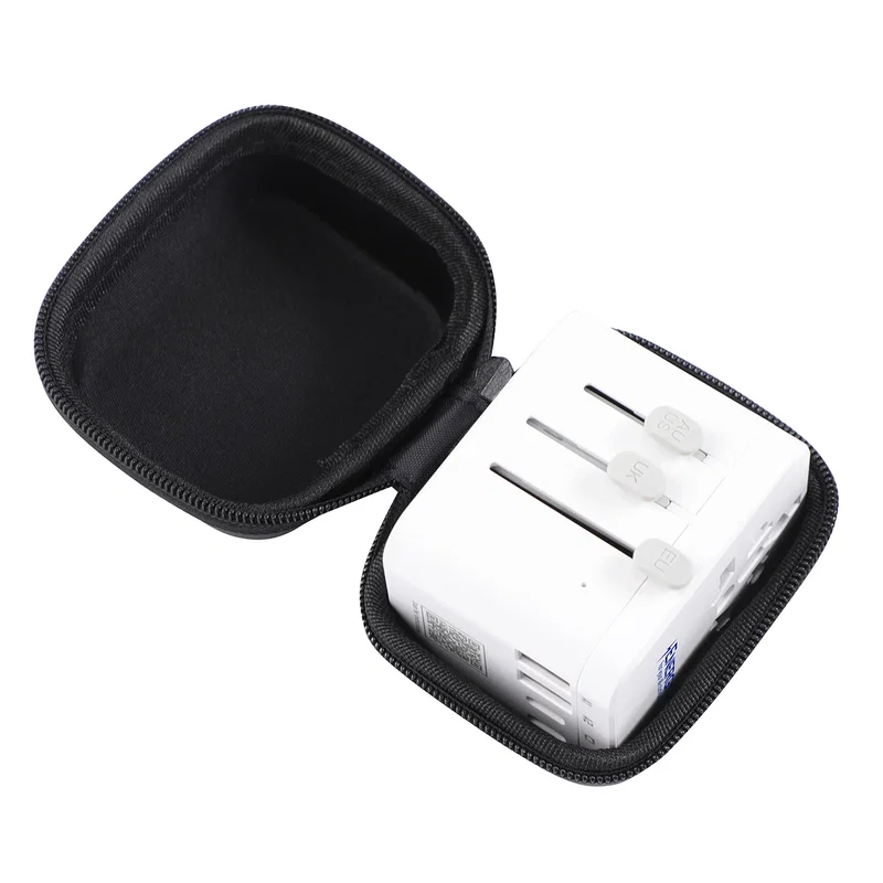 Concierge 35W PD Travel Adapter plugged into a wall outlet, in-use shot