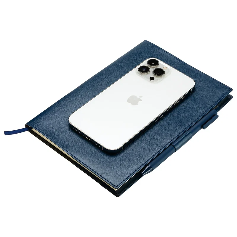 Bottom view of the Conclave Refillable Leatherette Journal with Pen