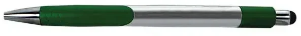 Condado Stylus Pen. Silver plastic stylus pen with rubber grip for touch screen giveaways, view 3