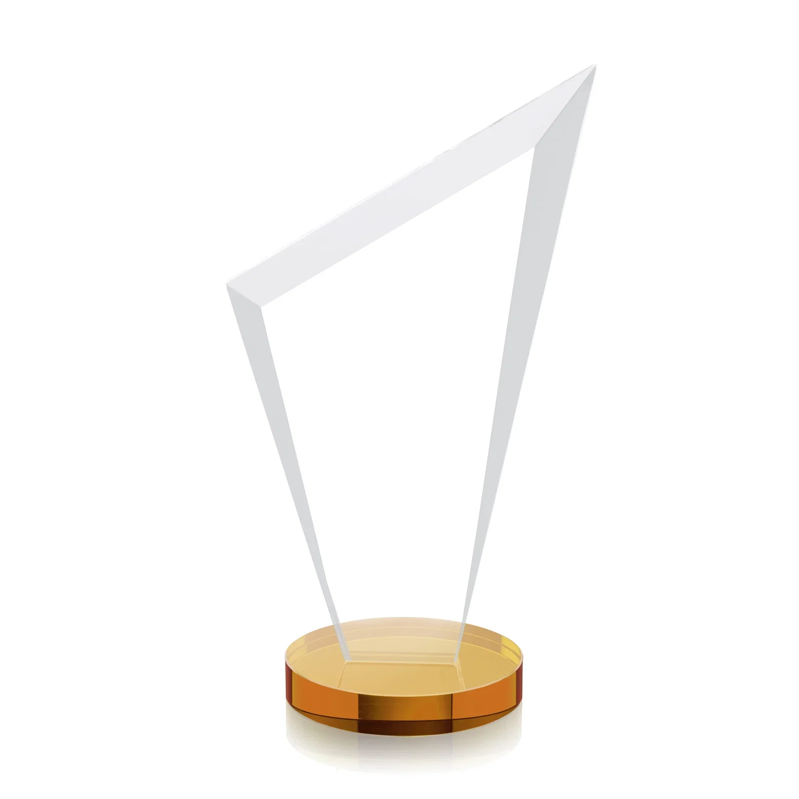 Personalized Starfire Crystal Peak Award on a Round Color-Choice Base, with your logo for service anniversary gifts