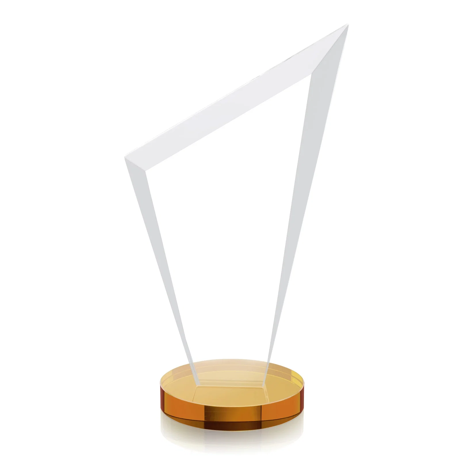 Personalized Starfire Crystal Peak Award on a Round Color-Choice Base, with your logo for sales achievement awards