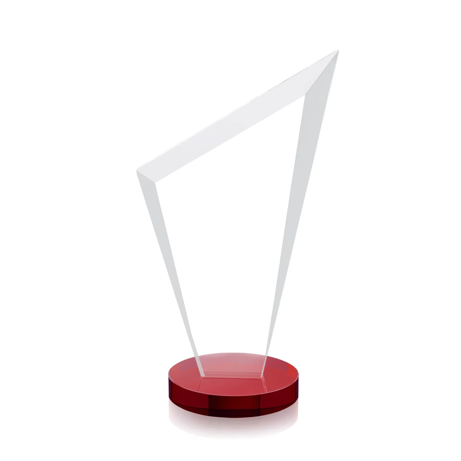 Personalized Starfire Crystal Peak Award on a Round Color-Choice Base, with your logo for retirement presentations