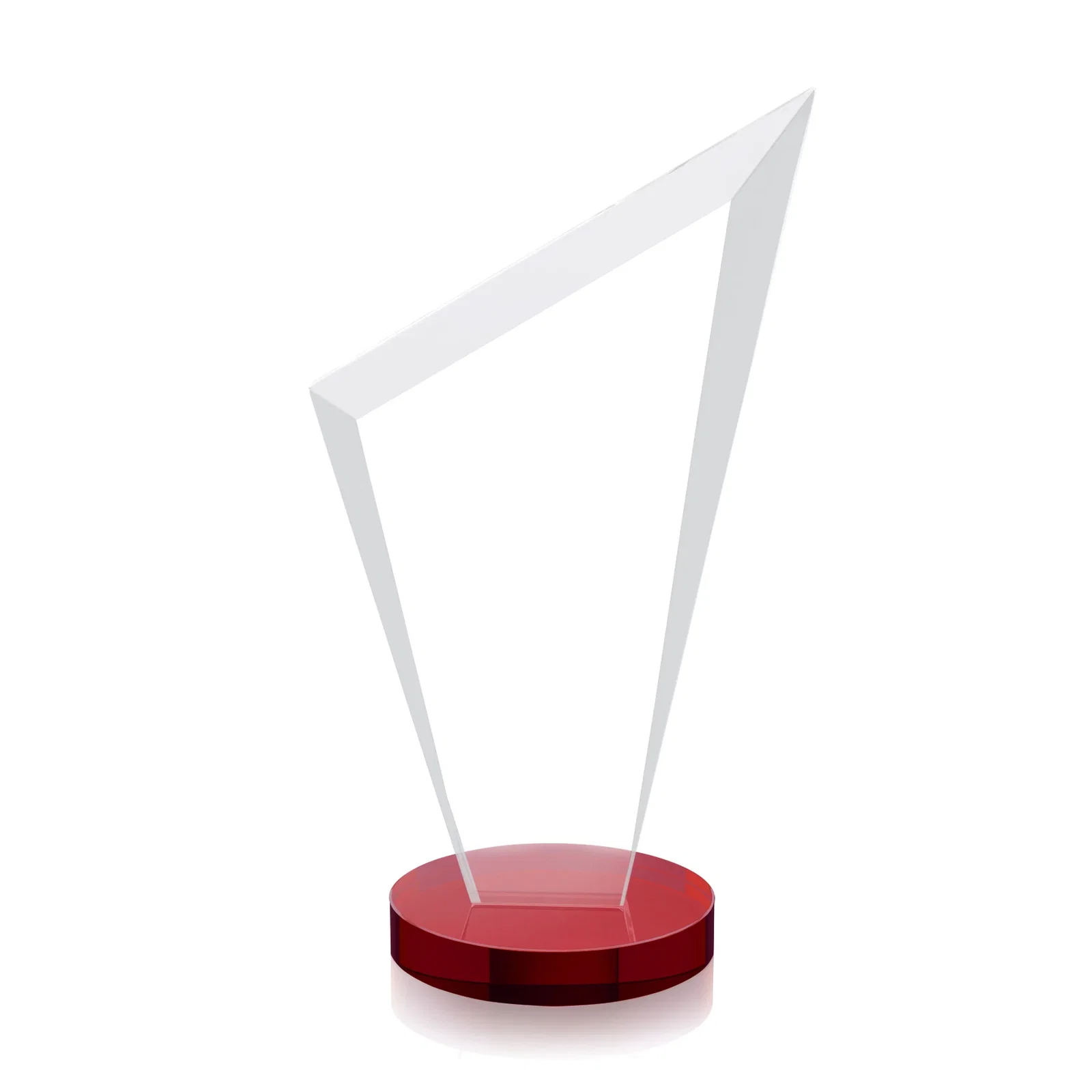 Personalized Starfire Crystal Peak Award on a Round Color-Choice Base, with your logo for team milestone celebrations