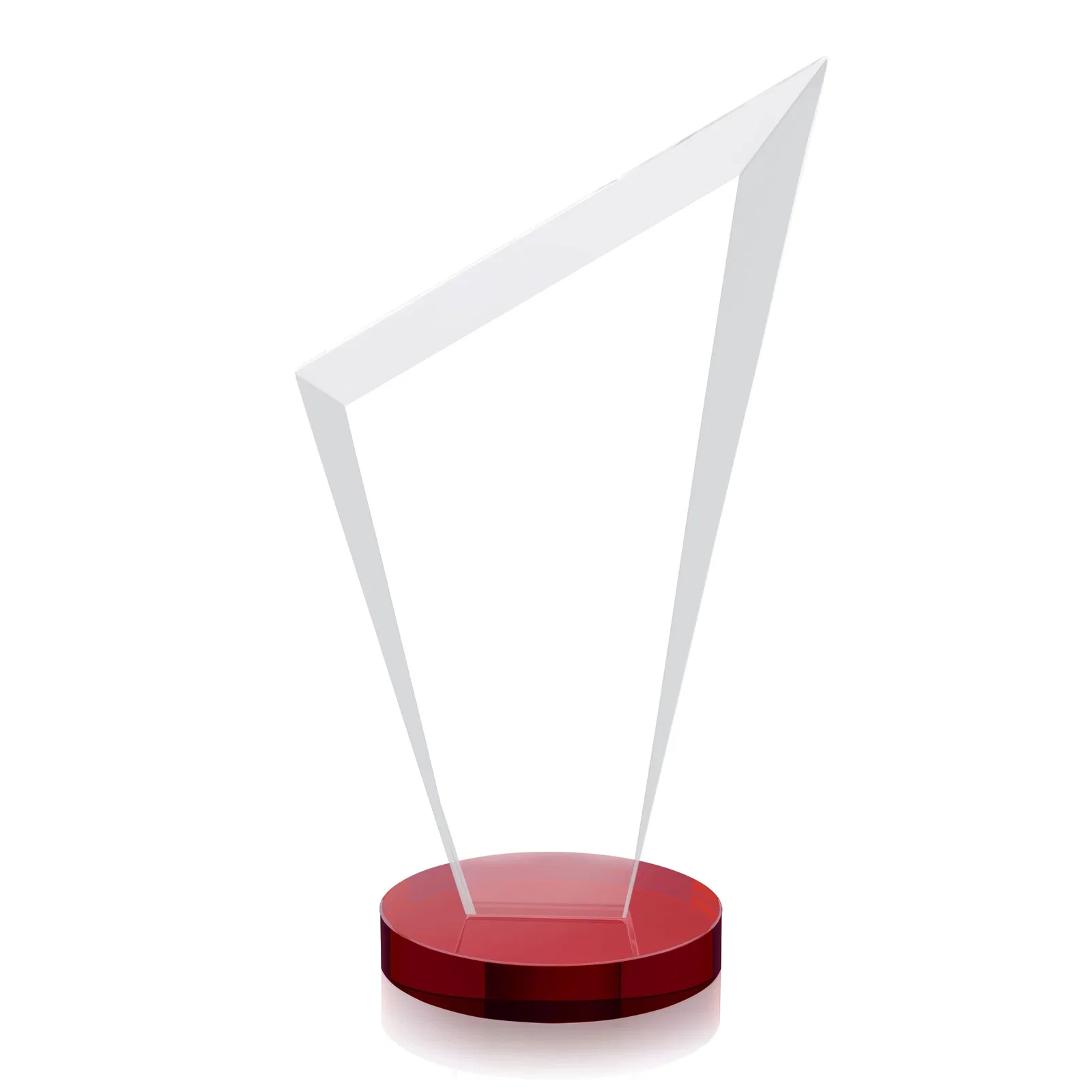 Personalized Starfire Crystal Peak Award on a Round Color-Choice Base, with your logo for donor appreciation