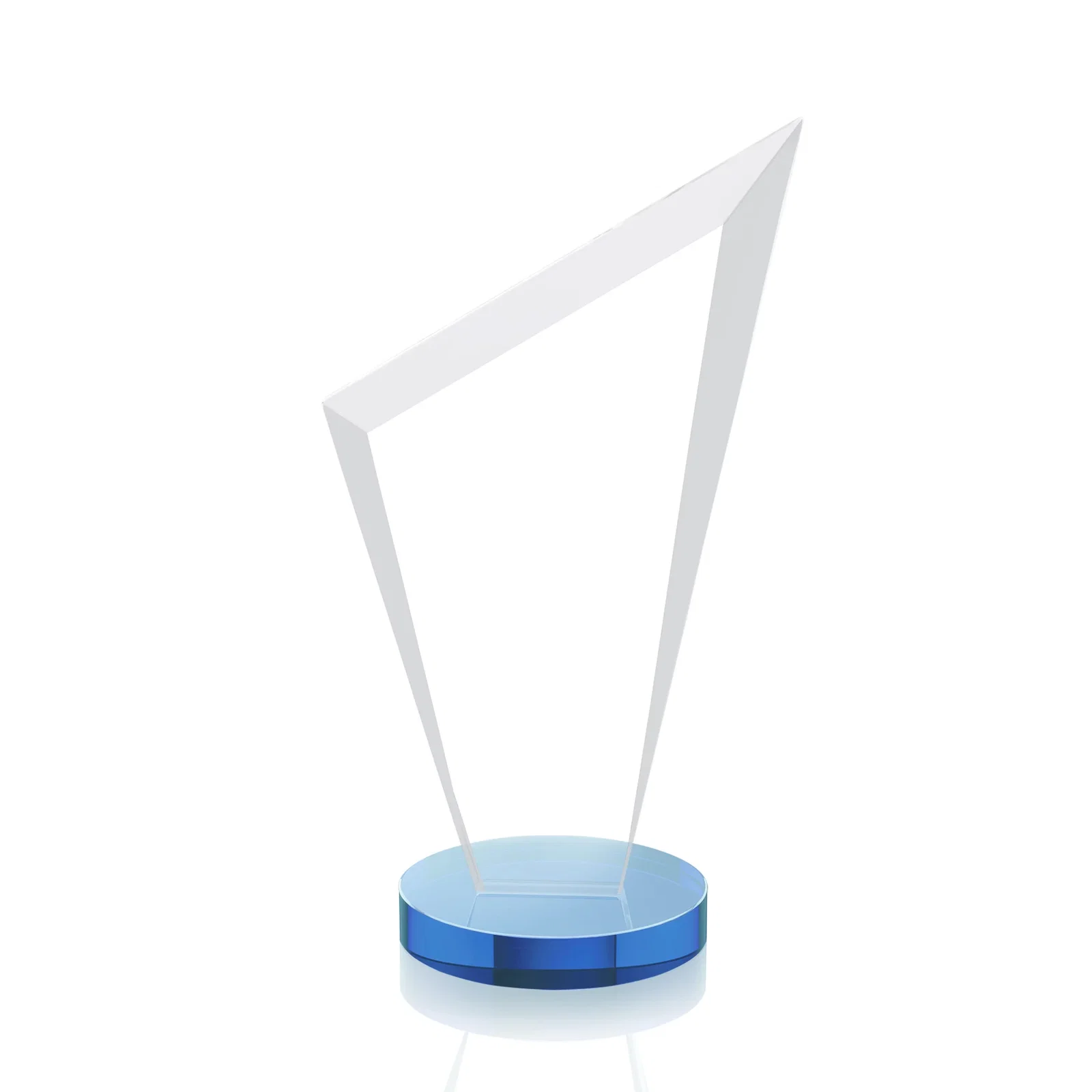 Personalized Starfire Crystal Peak Award on a Round Color-Choice Base, with your logo for graduation ceremonies