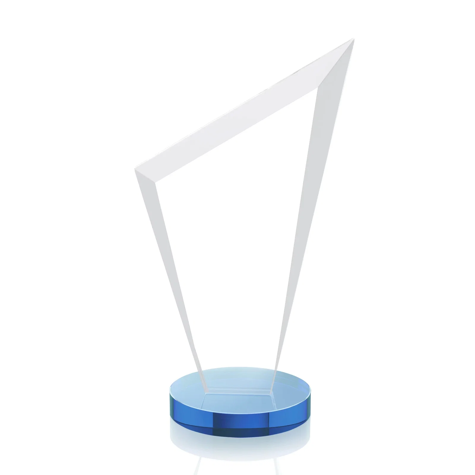 Personalized Starfire Crystal Peak Award on a Round Color-Choice Base, with your logo for safety achievement programs