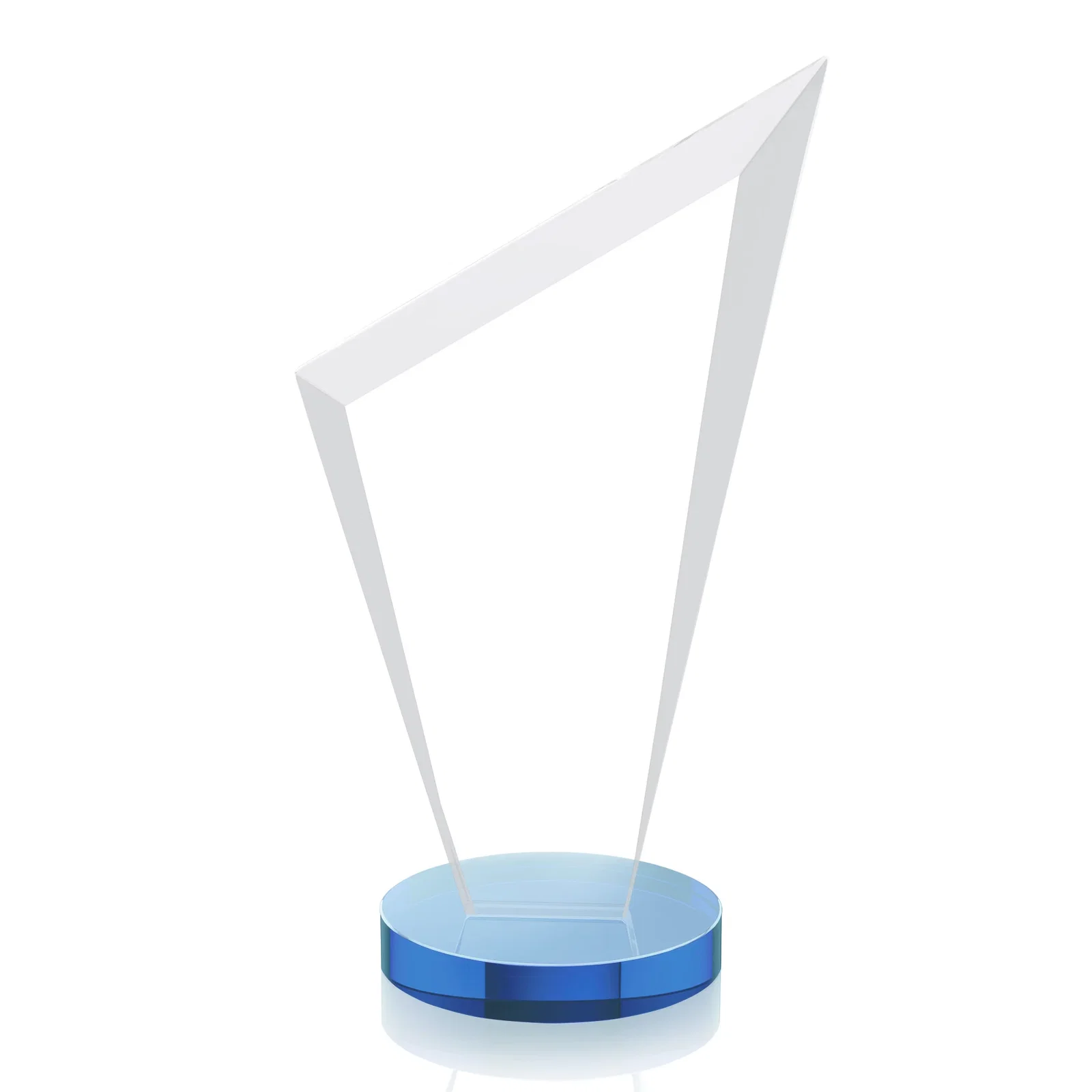 Personalized Starfire Crystal Peak Award on a Round Color-Choice Base, with your logo for volunteer appreciation