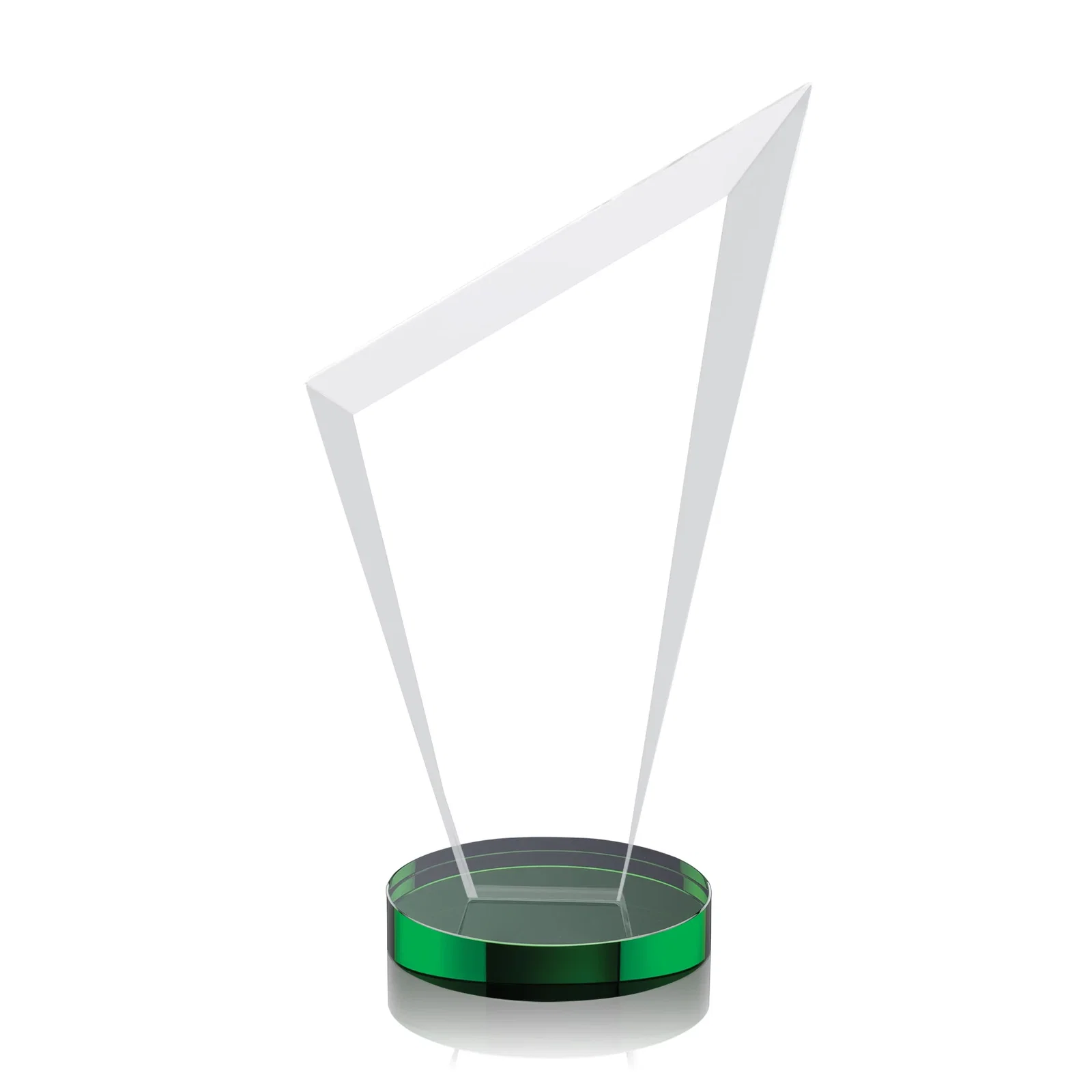 Customized Starfire Crystal Peak Award on a Round Color-Choice Base for team milestone celebrations