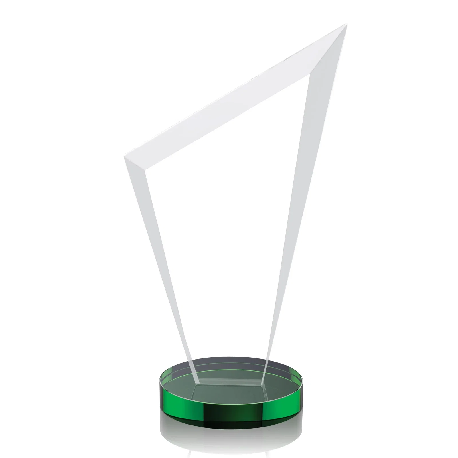 Customized Starfire Crystal Peak Award on a Round Color-Choice Base for donor appreciation