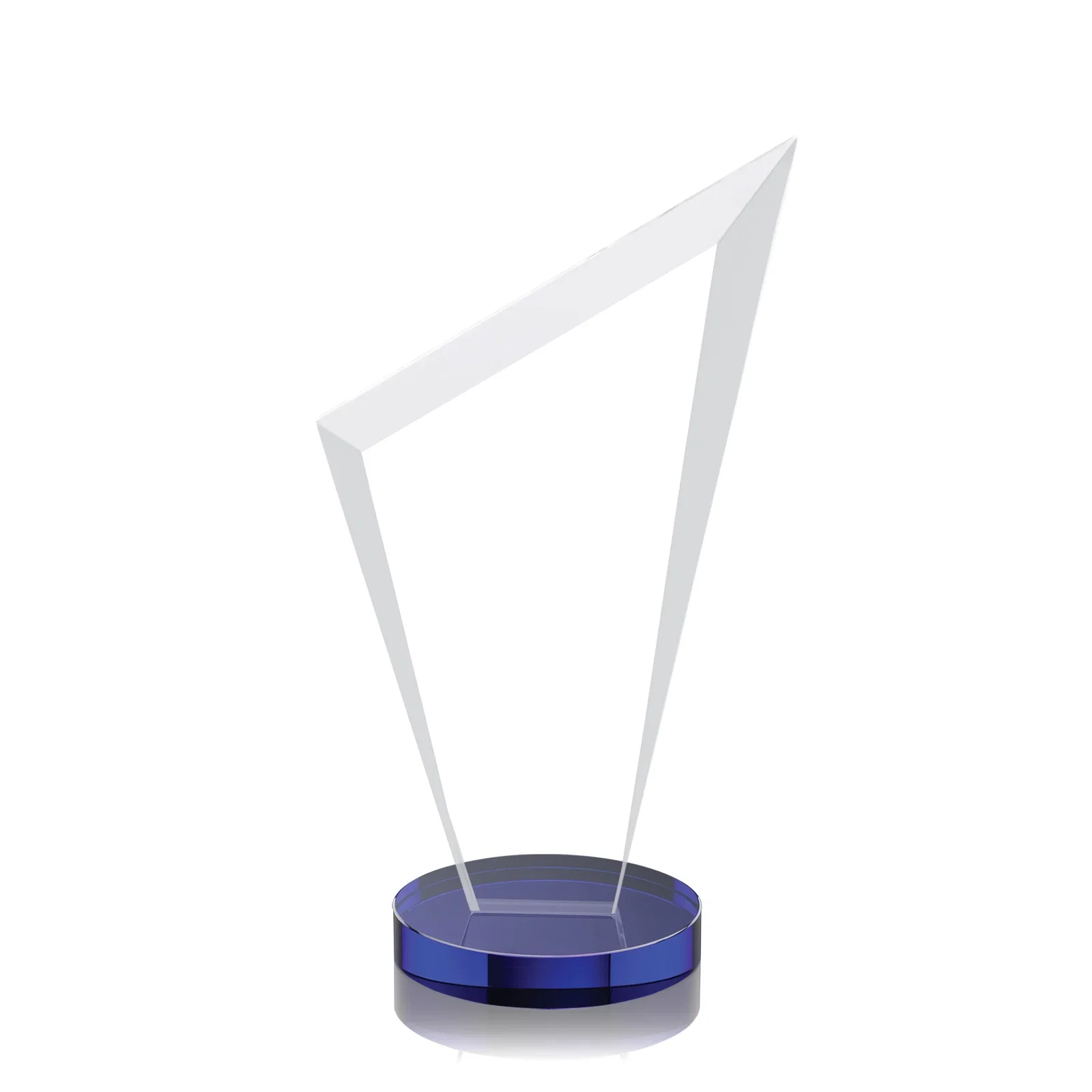 Customized Starfire Crystal Peak Award on a Round Color-Choice Base for graduation ceremonies